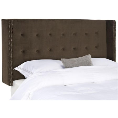 Safavieh Keegan Linen Full Size Headboard- Chocolate - 54.1 x 8.3 x 60.2 in. MCR4007P-F